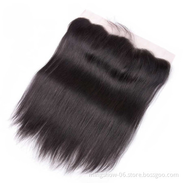Straight 13x4 Lace Frontal Closure 100% Remy Human Hair Lace Closure Free/Middle/Three Part Natural Color